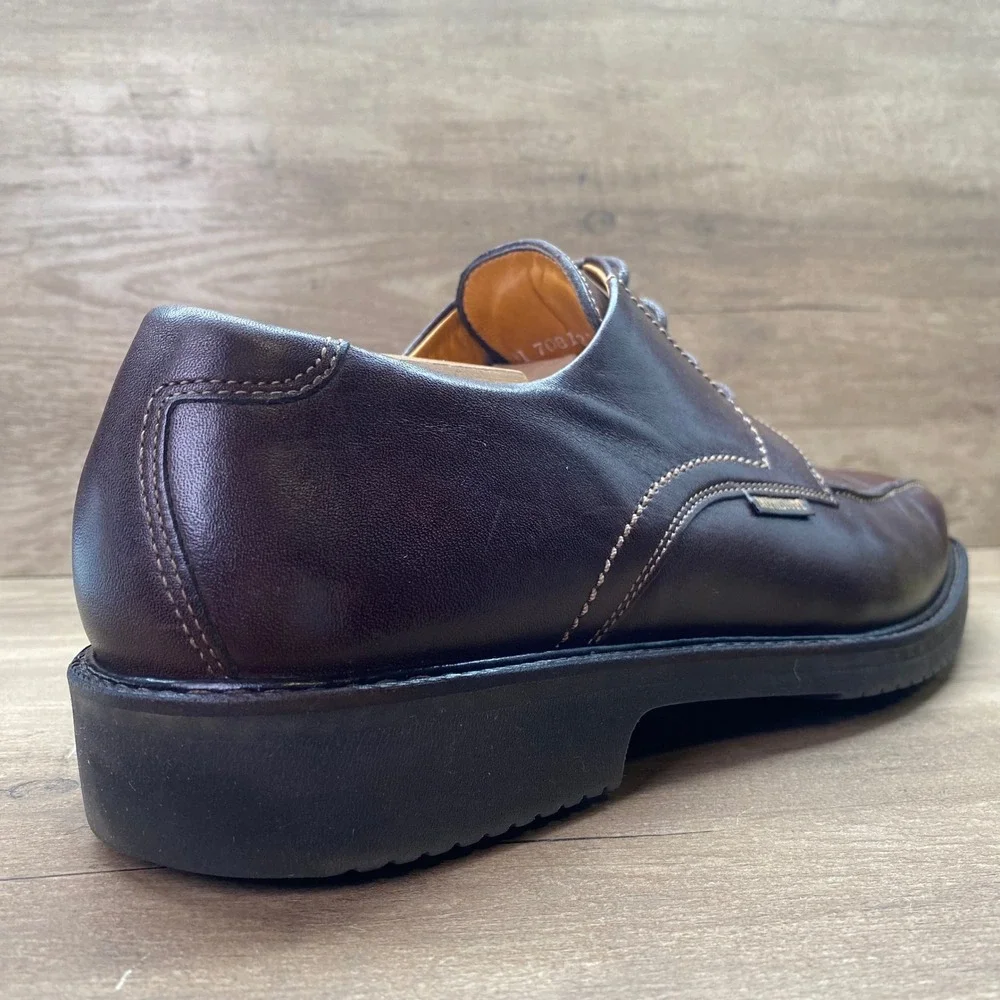 Mephisto Air-Relax Goodyear Welt Derby Oxford Shoe Mens 10.5 Brown Leather